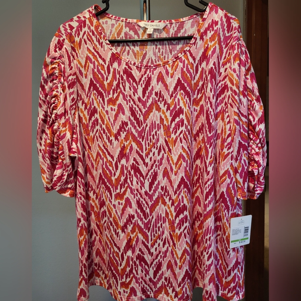 Chic Women's Multicolor Patterned Blouse